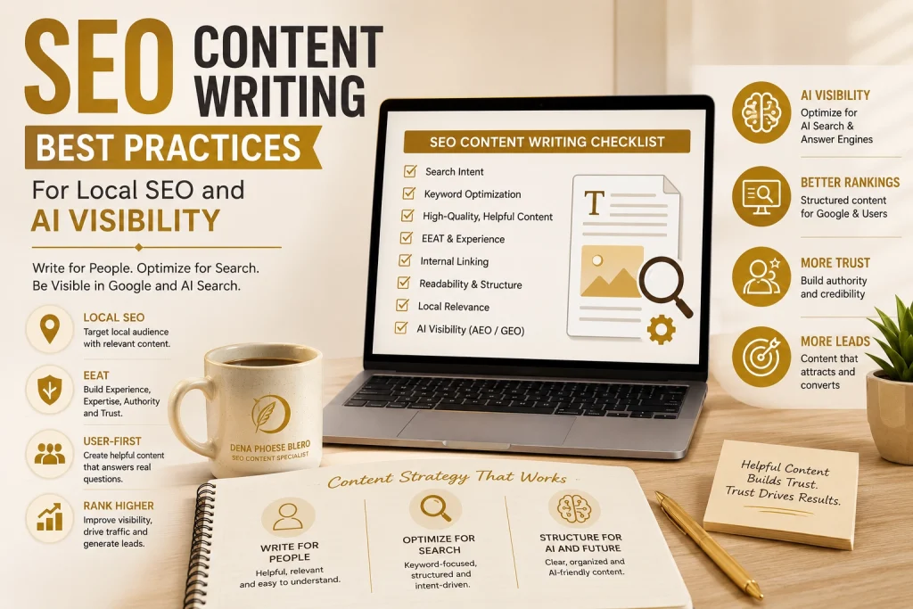 SEO content writing best practices for local SEO and AI visibility strategy