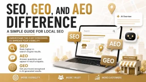 SEO, GEO, and AEO Difference: A Simple Guide for Local SEO